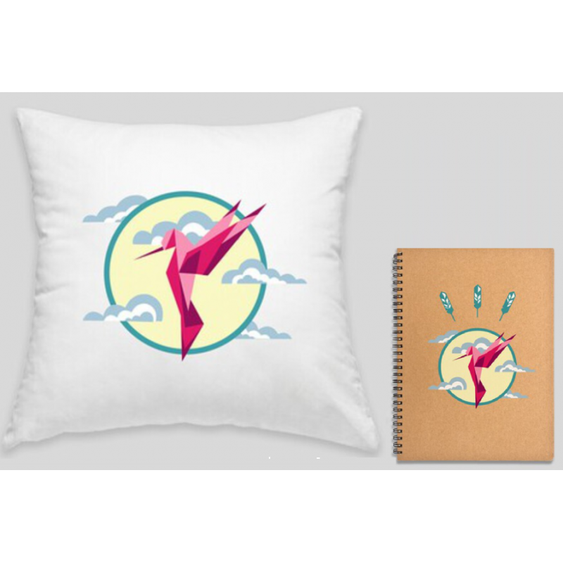Pack T-shirt et carnet de notes colibri à édition limitée